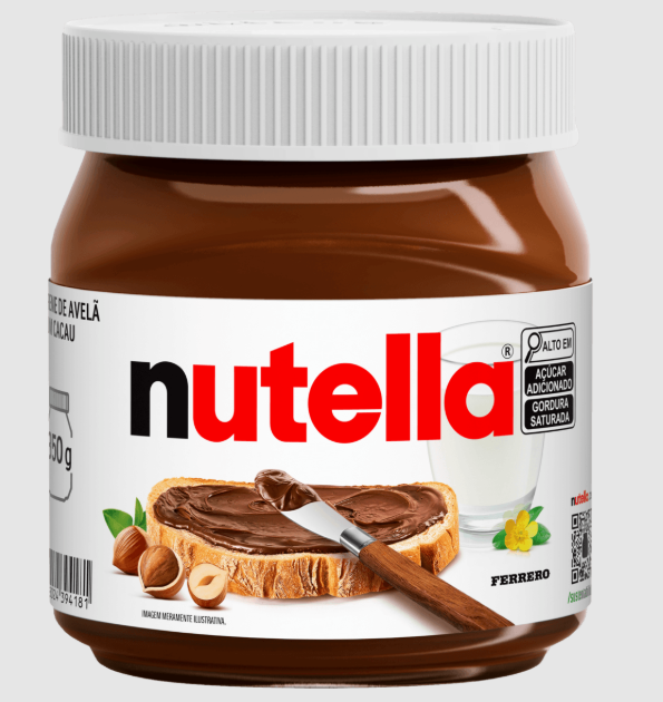 CREME DE AVELÃ COM CACAU NUTELLA POTE 350G