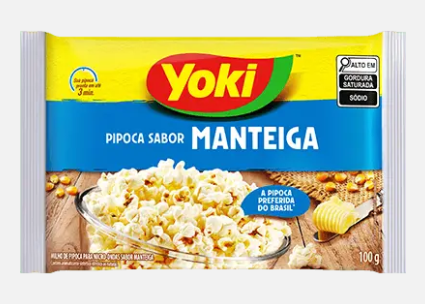 PIPOCA MICROONDAS YOKI MANTEIGA 100g