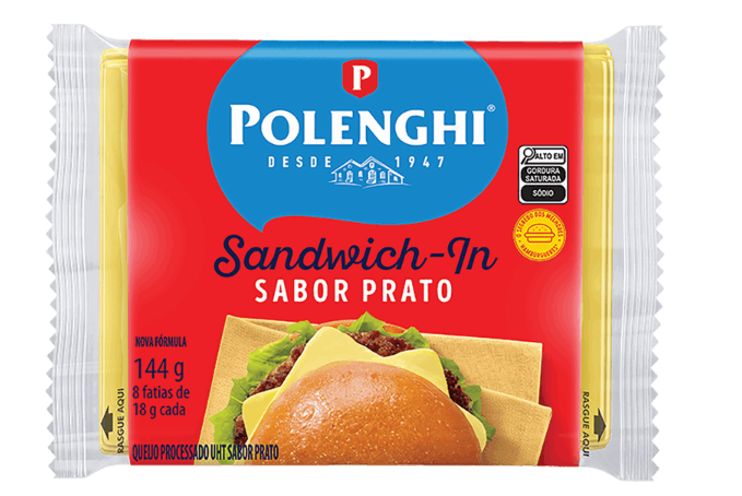 QUEIJO SANDWICHIN CHEDDAR POLENGHI 144G