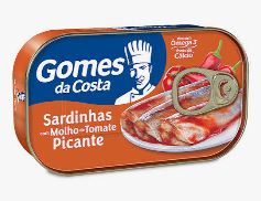 SARDINHA COM MOLHO TOMATE PICANTE GOMES DA COSTA 125G