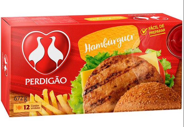 HAMBURGUER PERDIGÃO DE BOVINO E AVES 672 G