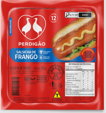 SALSICHA FRANGO PERDIGAO 500 G