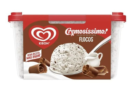 SORVETE KIBON CREMOSISSIMO FLOCOS 1,5L