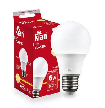 LAMP.KIAN LED 6 W 1 UN 6000 K