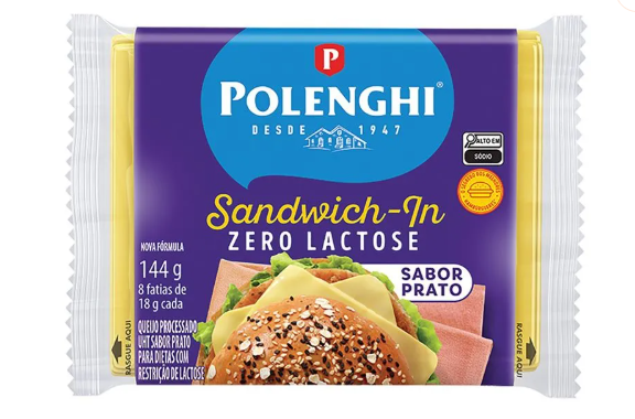 QUEIJO SANDWICHIN POLENGHI 144G ZERO LACTOSE