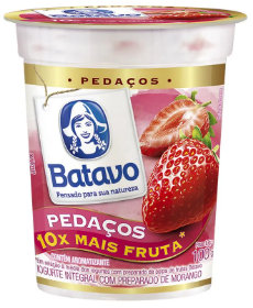 IOGURTE BATAVO PEDACO FRUTAS 100 G MORANGO
