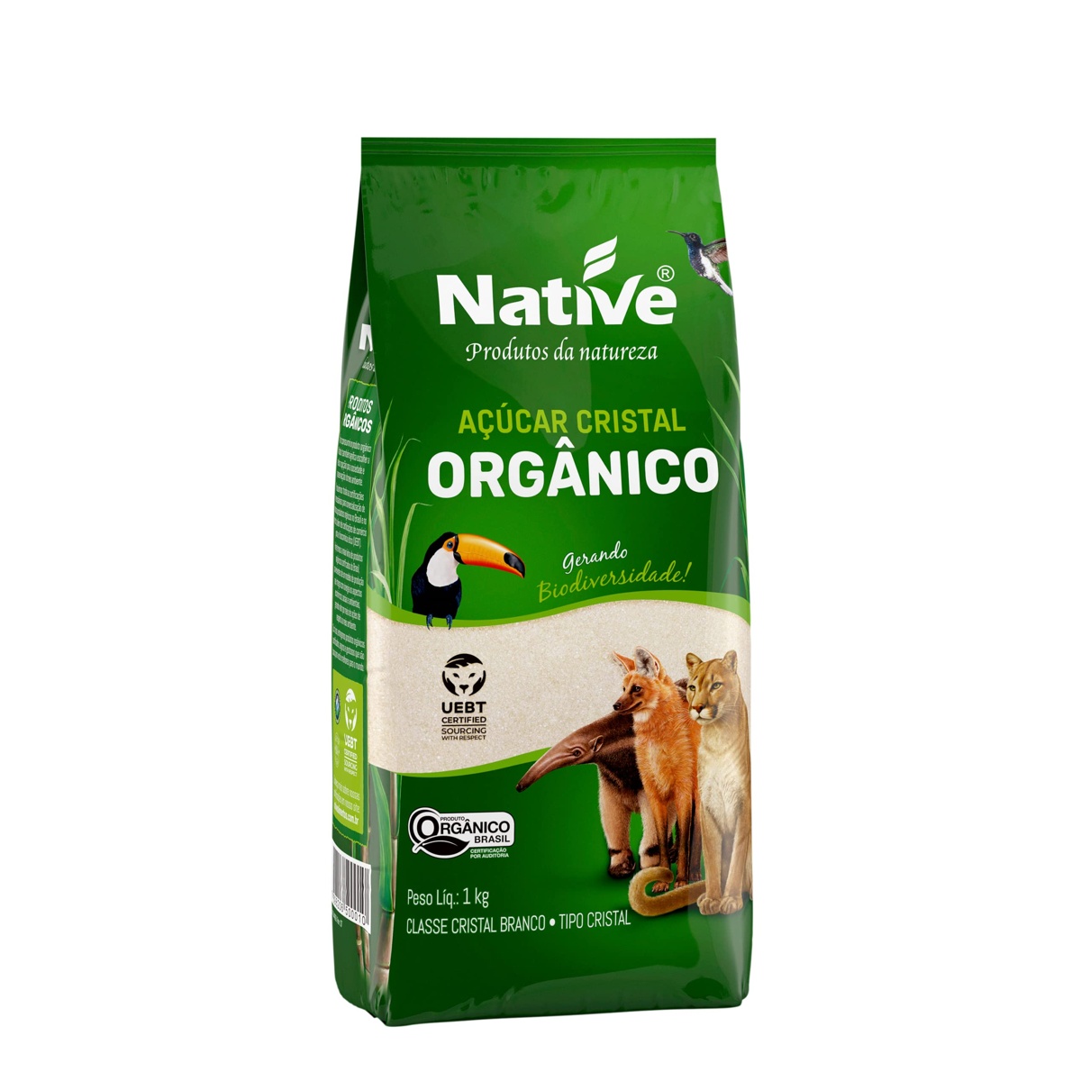 AÇÚCAR NATIVE CRISTAL ORGÂNICO 1KG
