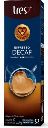 CAPSULA 3 CORACOES EXPR.80G DESCAFEINADO