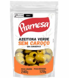 AZEITONA VERDE FATIADA PRAMESA 120G