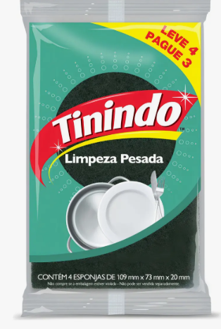 ESPONJA TININDO MULTI-USO LIMPEZA PESADA LEVE 4 PAGUE 3