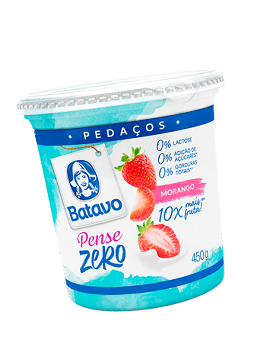 IOGURTE PEDAÇOS DE FRUTA BATAVO POLPA LIGHT 450G MORANGO