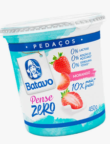 IOGURTE PEDAÇOS DE FRUTA BATAVO POLPA LIGHT 450G MORANGO