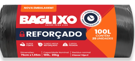 SACO LIXO BAGLIXO SUSTENTAVEL 100L