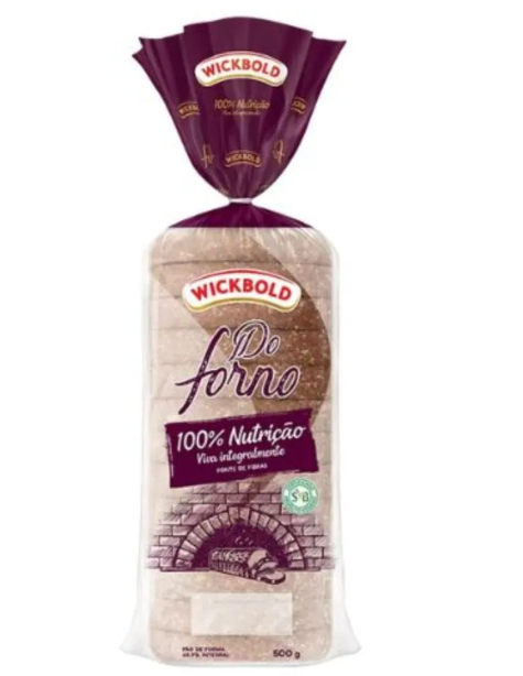 PAO DO FORNO 100% NUTRIÇÃO WICKBOLD 500G