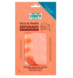 PEITO DE FRANGO LIGHT DEFUMADO CERATTI FATIADO 100G