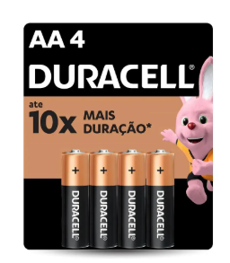 PILHA DURACELL PALITO AAA COM 4