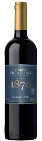 VINHO ERRAZURIZ RESERVA 1870 CARMENERE 750ML