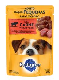 RAÇÃO PARA CÃES PEDIGREE ADULTO CARNE MEDIA/GRANDE 100 G