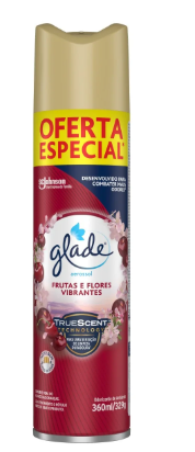 GLADE AEROSOL FRUTAS E FLORES 360ML GRATIS 20% DESCONTO
