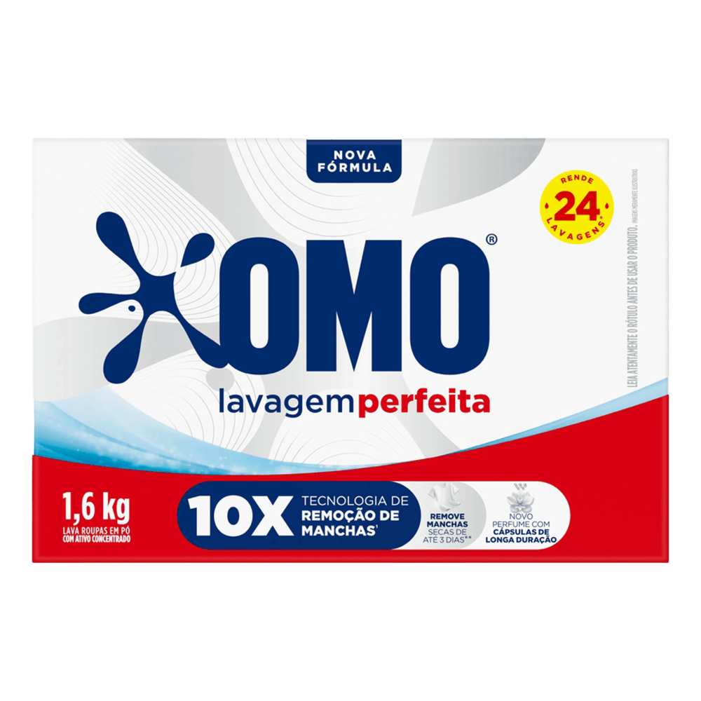 LAVA ROUPAS EM PÓ OMO LAVAGEM PERFEITA 1,6KG