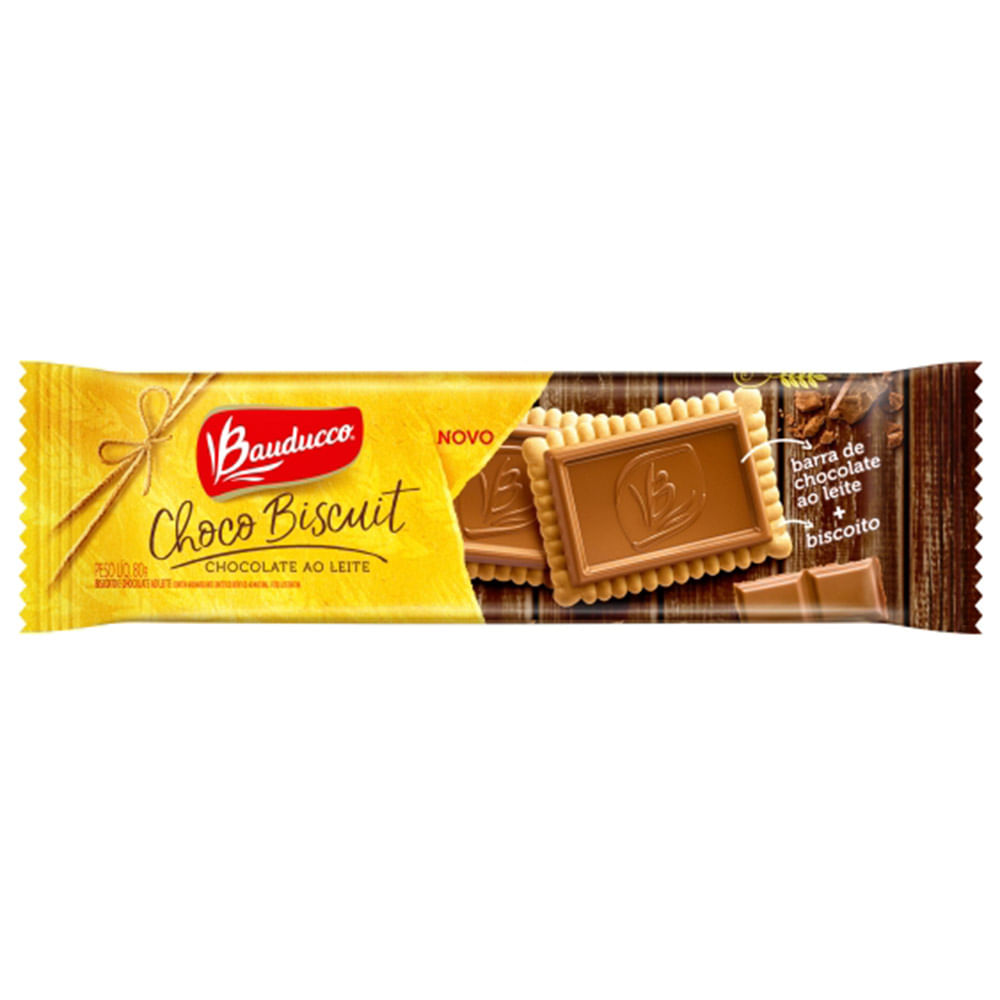 BISCOITO CHOCOBISCUIT AO LEITE BAUDUCCO 80G