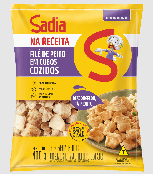 FRANGO EM CUBOS SADIA SEM PELE SEM OSSO IQF 400G