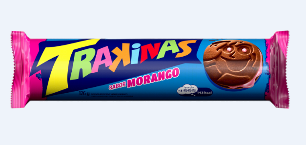 BISCOITO RECHEADO TRAKINAS MORANGO 126G