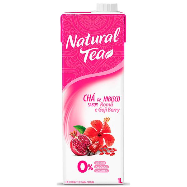 CHÁ NATURAL TEA HIBISCO ROMÃ GOJY BERRY 1L