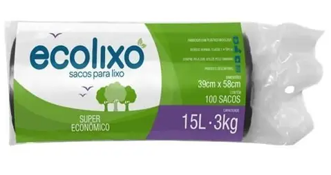 SACO LIXO ECO LIXO MAIS ECONOMICO 15L