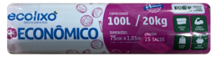 SACO LIXO ECO LIXO MAIS ECONOMICO 100L