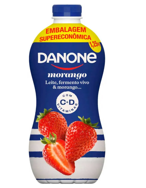 IOGURTE LIQUIDO DANONE MORANGO 1250 G
