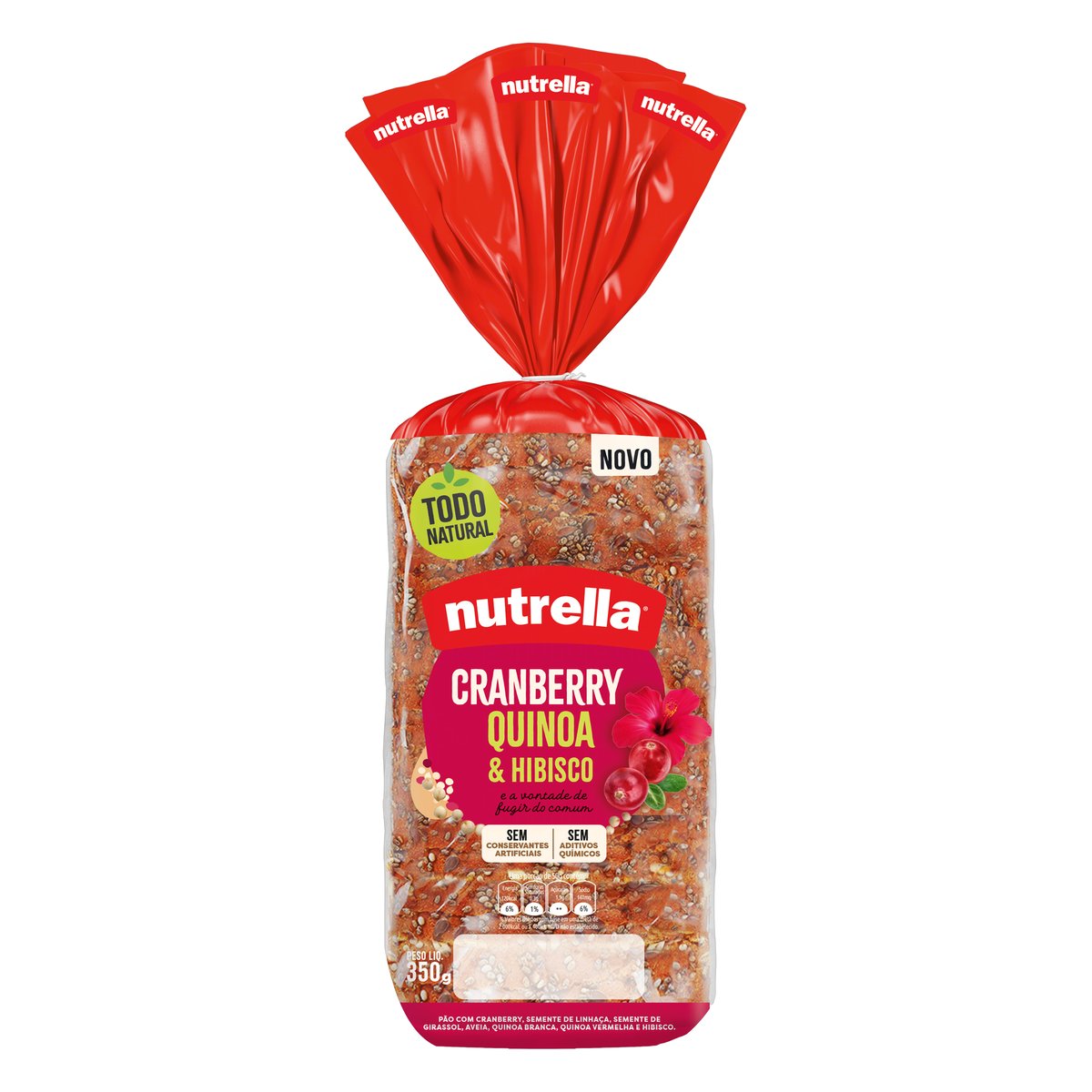 PAO NUTRELLA 350 G CANBERRY/QUINOA