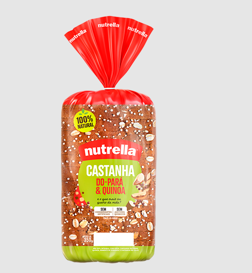 PAO NUTRELLA 350 G CASTANHA DO PARA/QUINOA