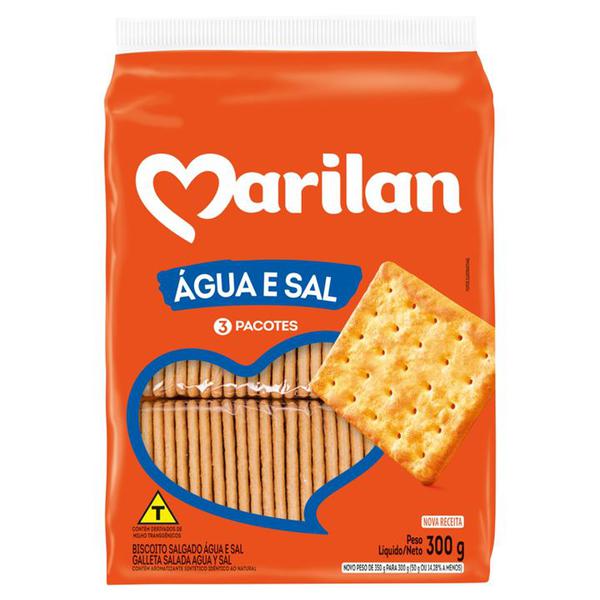 BISCOITO MARILAN CREAM CRACKER ÁGUA E SAL 300G