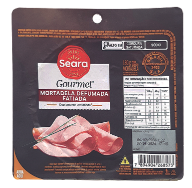 MORTADELA SEARA DEFUMADA GOURMET 180G