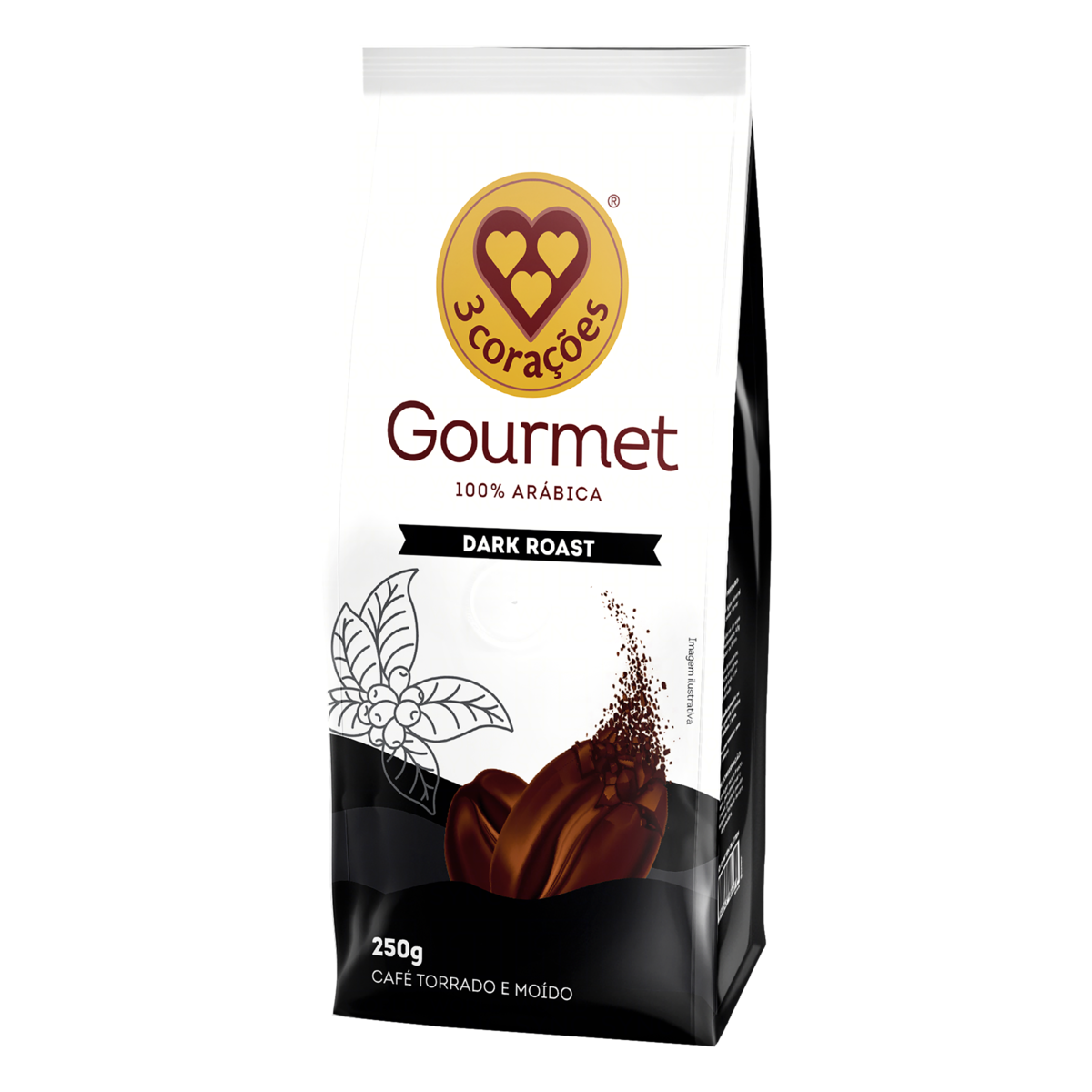 CAFE 3 CORACOES GOURMET DARK ROAST 250G