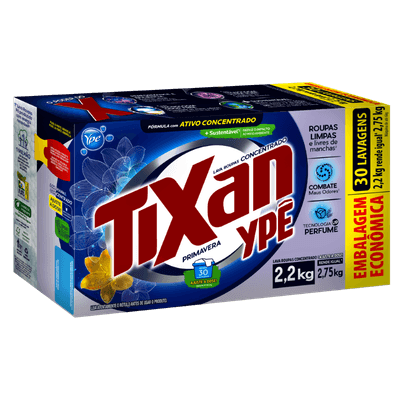 LAVA ROUPAS PÓ TIXAN YPÊ PRIMAVERA CX 2,2KG