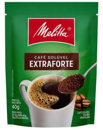 CAFÉ SOLÚVEL MELITTA SACHE EXTRA FORTE 40G