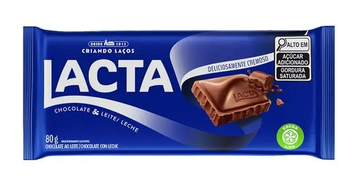 CHOCOLATE LACTA AO LEITE 80G