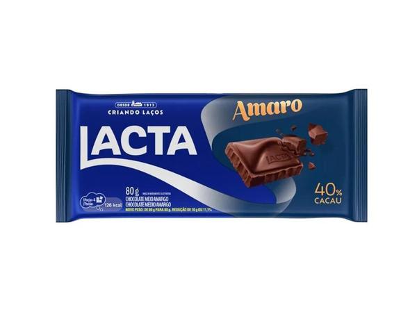 CHOCOLATE LACTA AMARO 80G
