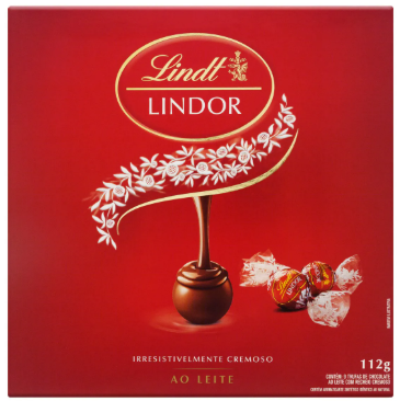 CAIXA DE CHOCOLATE LINDT LINDOR TRUFAS 112G