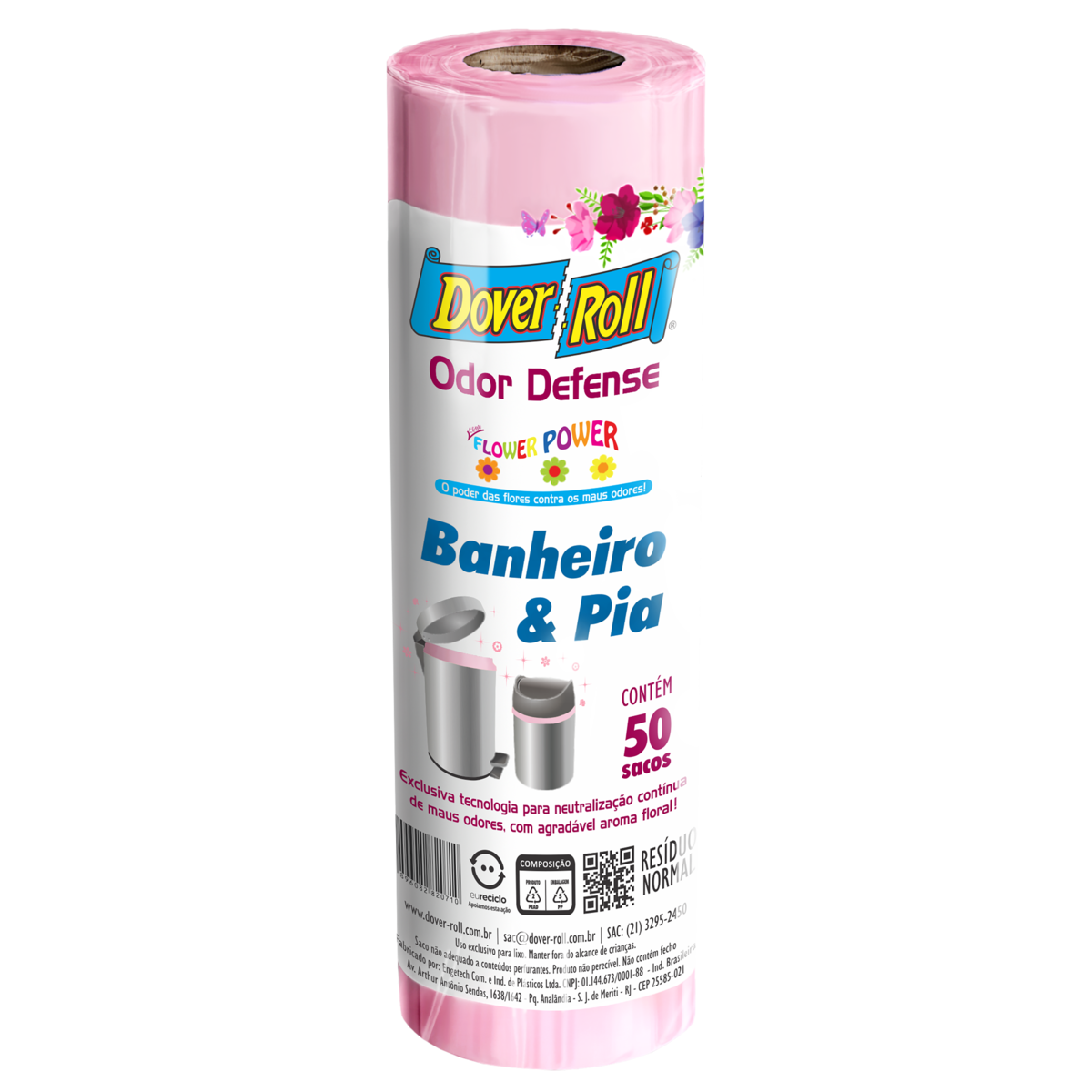 SACO LIXO D.ROLL PIA&BANHEIRO ROSA