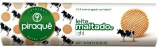 BISC.PIRAQUE LEITE MALTADO 132G LIGHT