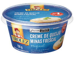 CREME DE QUEIJO MINAS FRESCAL LIGHT TIROLEZ 150G