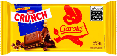 CHOCOLATE GAROTO TABLETE CHRUNCH 80G