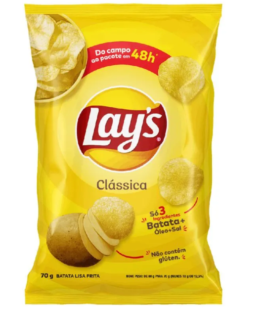 BATATA FRITA LAYS CLÁSSICA 70G