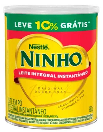 LEITE EM PÓ NINHO INTEGRAL INSTANTANEO 10% DESCONTO 380G