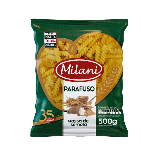 MACARRÃO MILANI SÊMOLA PARAFUSO 500G