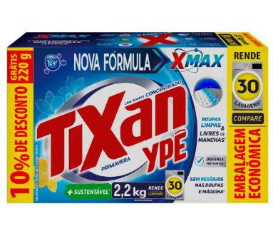 LAVA ROUPAS PO TIXAN YPE PRIMAVERA CAIXA 2,2KG 10% GRATIS