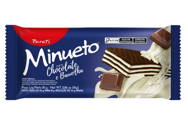 BISC WAFER PARATI MINUETO CHOCOL.C/BAUN. 81G